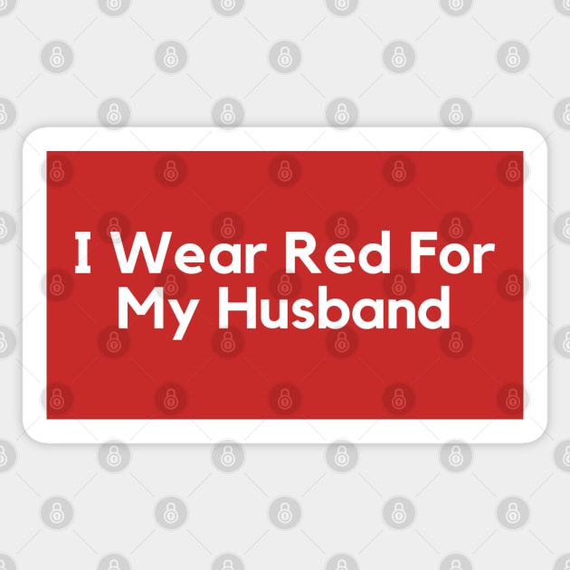 I Wear Red For My Husband Sticker by HobbyAndArt